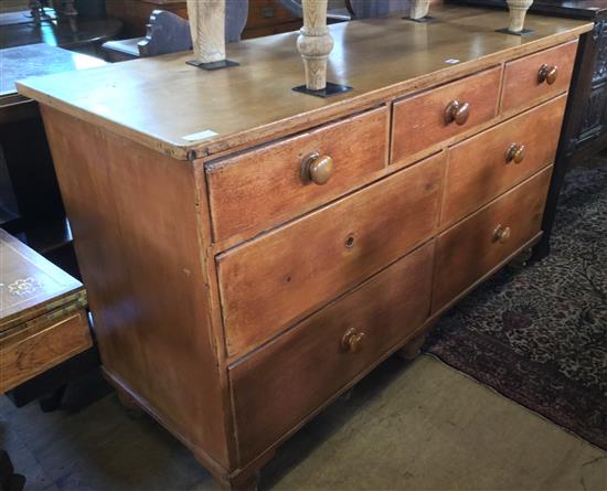 Victorian 7 drawer pine chest